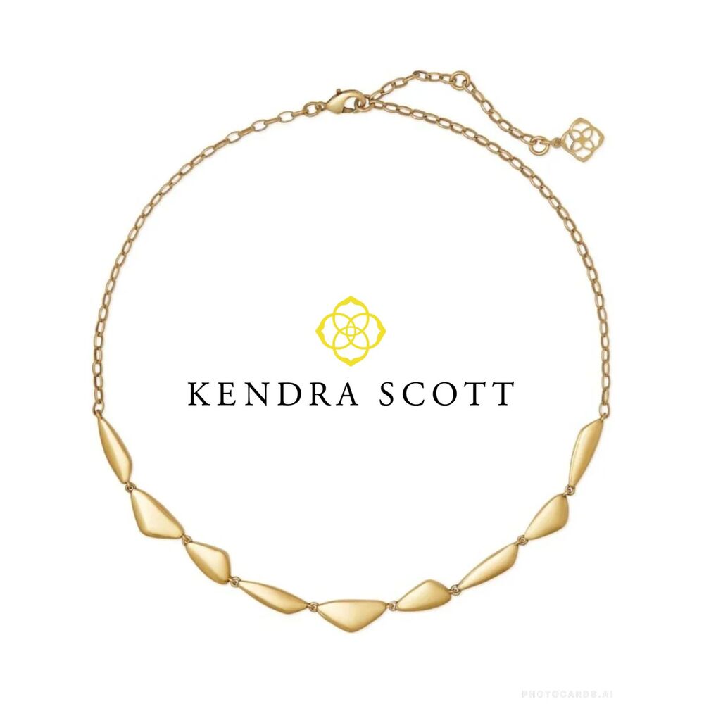 NWOT Kendra Scott Kira Collar Necklace in Vintage Gold